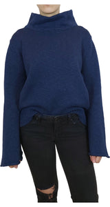 Sweater Azul Cuello Alto