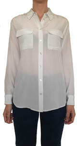 Blusa Seda Celeste