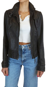 Chaqueta Belvedere Cuero Café