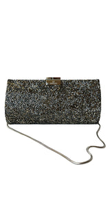 Clutch Power Rock Black Silver Crystal