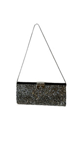 Clutch Power Rock Black Silver Crystal