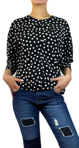Blusa Negra con Lunares