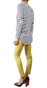 Polera Blanca de Rayas