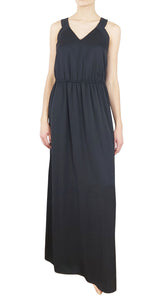 Maxi Vestido Negro Escote Texturizado
