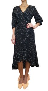 Vestido Cruzado Lunares