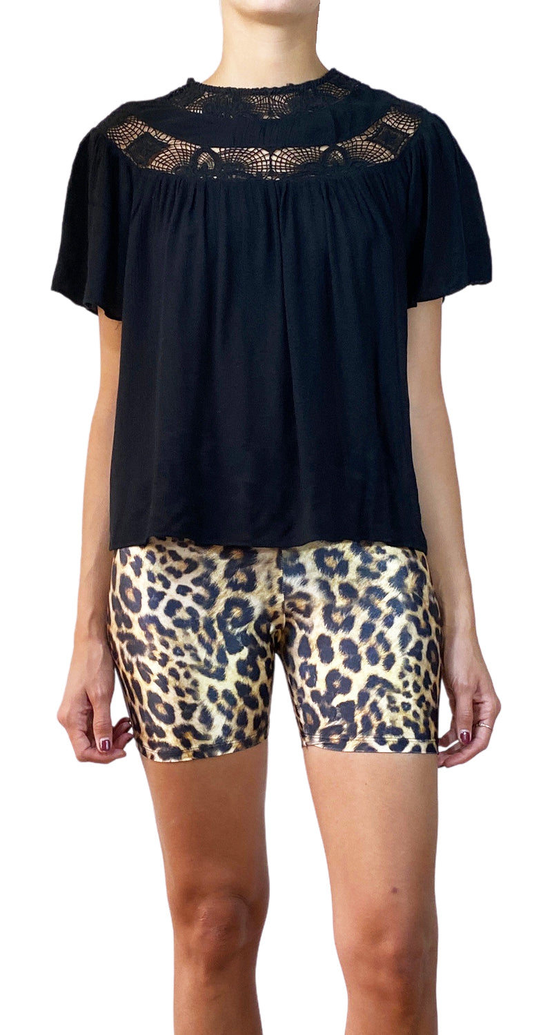 Fiesta Zara Zara Blusa Negra Encaje Camisa Transparente Zara