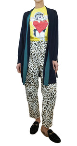 Cardigan Lurex Navy y Calipso