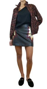 Polerón Animal Print Burdeo