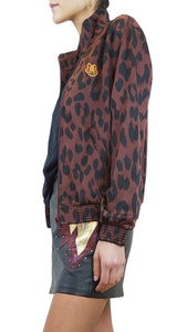 Polerón Animal Print Burdeo