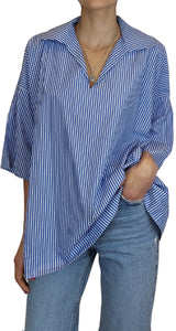 Blusa Rayas Azul