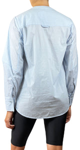 Blusa Celeste Cuello Mao