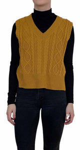 Sweater Sin Mangas Camel