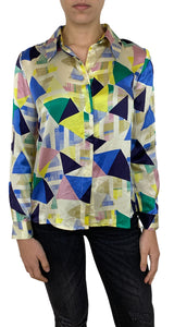 Blusa Seda Geométrica