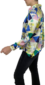 Blusa Seda Geométrica