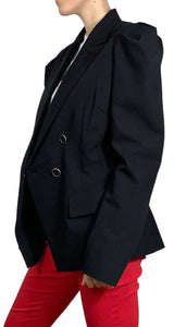 Blazer Fruncidos Mangas Negro Imperial by Magma