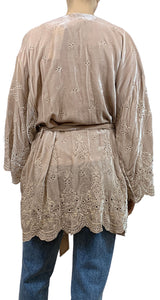 Tapado Velvet Broderie Rosa Johnny Was by Magma