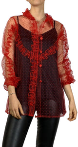 Camisa Polka Dot Rojo Margo Baridon by Magma
