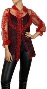 Camisa Polka Dot Rojo Margo Baridon by Magma