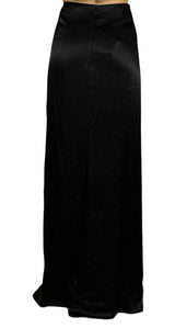 Falda Maxi Satín Negro Weili Zheng by Magma