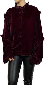 Blusa Velvet Burdeo Weili Zheng by Magma