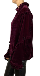 Blusa Velvet Burdeo Weili Zheng by Magma