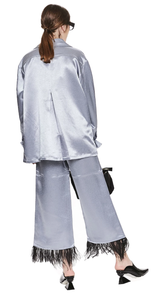 Blusa Satín Celeste Weili Zheng By Magma