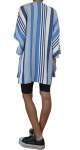 Chaqueta Rayas Celeste Azul