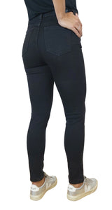 Skinny Jeans Tiro Alto Negro