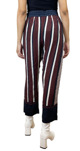 Pantalón Rayas Burdeo Navy