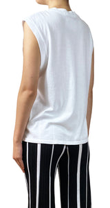 Polera Blanca Sin Mangas