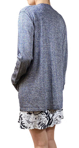 Sweater Gris Brillos