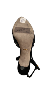 Black Velvet Sandals