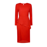 Remania Ruffled Satin Crepe Midi Dress