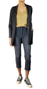 Blazer Negro Satinado