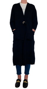 Eyelet Black Cardigan