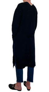 Eyelet Black Cardigan