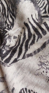 Polera Linen Tee in Safari Sketch Style