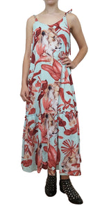 Vestido Tropical Lion Celeste