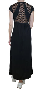 Vestido Negro Detalle Macrame