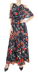 Vestido Negro Estampado