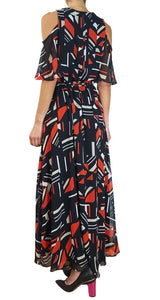 Vestido Negro Estampado