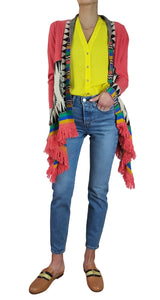 Cardigan Rosado Flecos