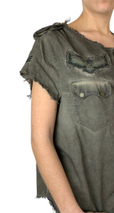 Camisa Military Denim