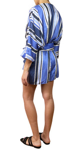 Vestido Azul Cruzado