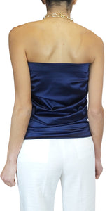 Polera Strapless Navy