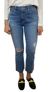 Ripped Boot Cut Jeans