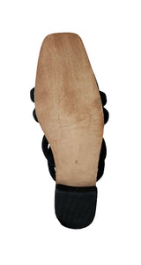 Sandalias Cuero Negro