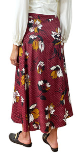 Falda Roja Diseño Flores