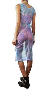 Vestido Azul Traslúcido