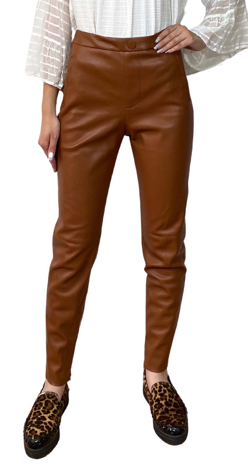Pantalón Cuero Café Zara – Market People